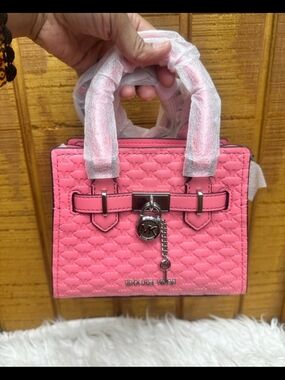 NWT Michael Kors Hamilton Mini Satchel Crossbody Tea Rose